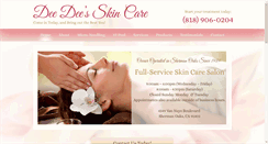 Desktop Screenshot of deedeeskincare.com