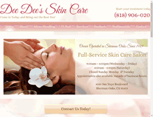 Tablet Screenshot of deedeeskincare.com